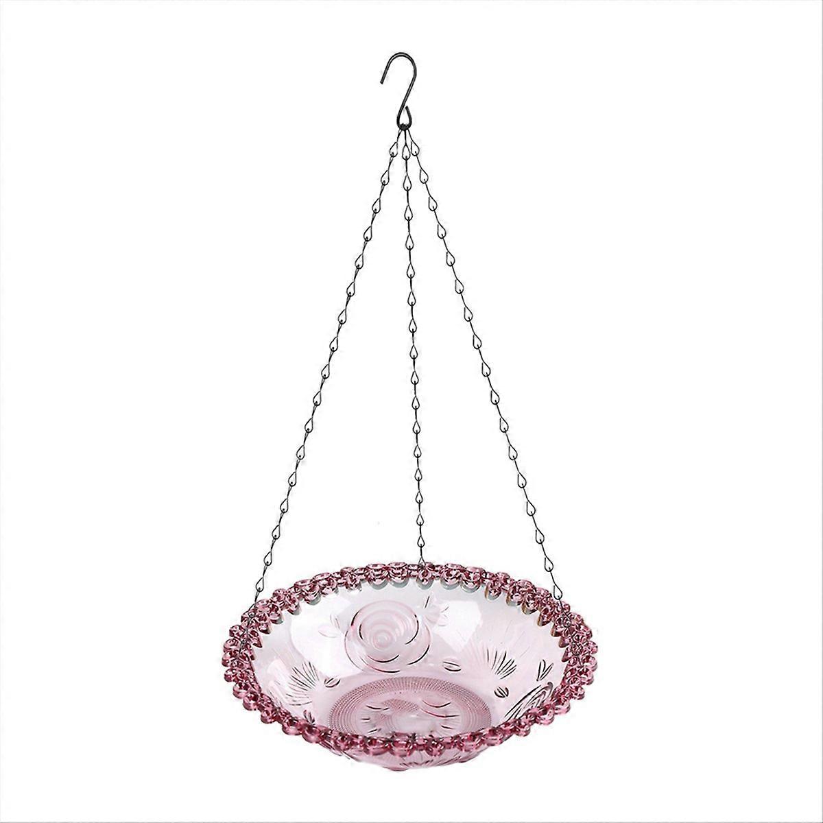Bird Flower Shaped Hanging Bird Feeder Birdbath D