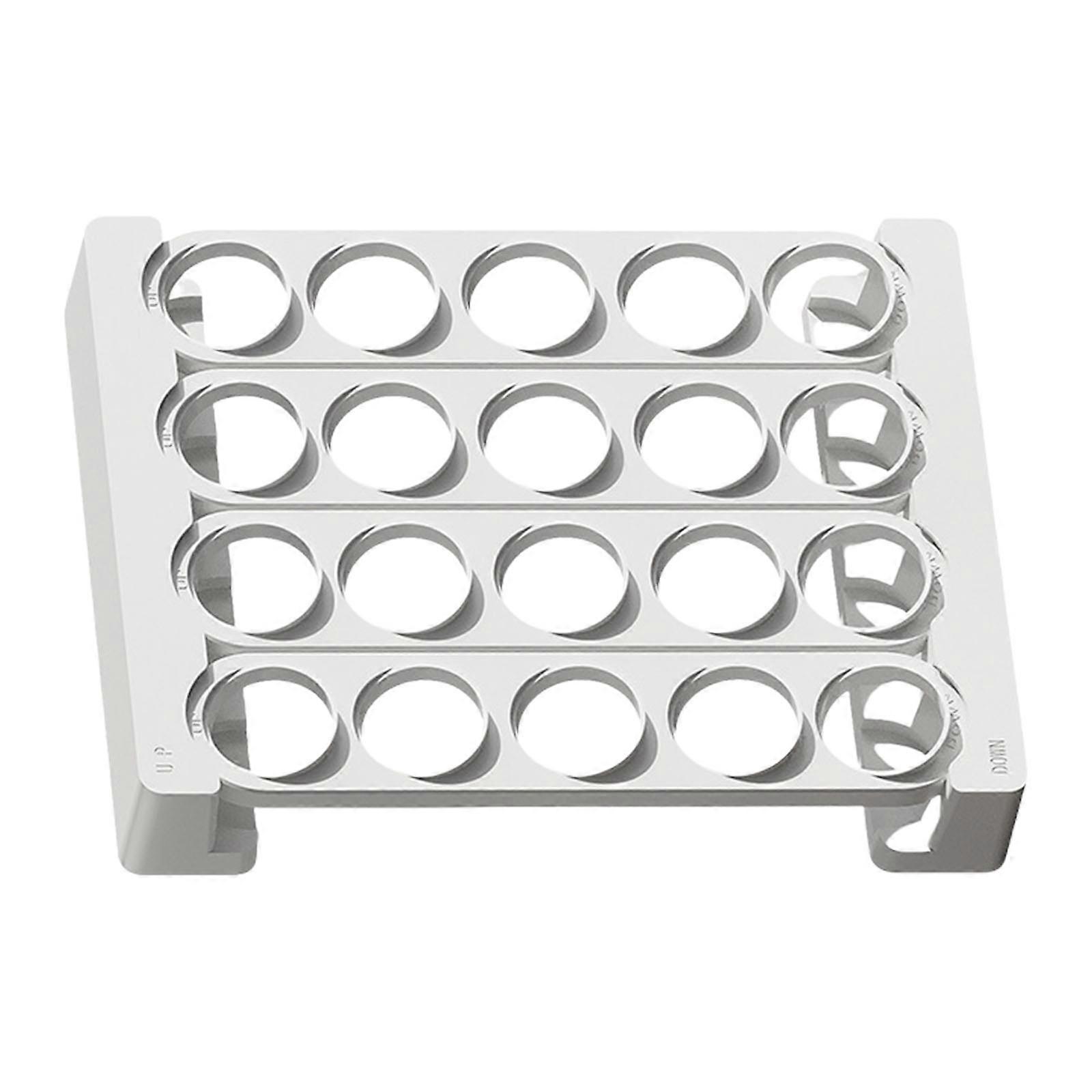 20 Capsules Coffee Pod Shelf Space Saving Wall Mounted ABS Plastic Display Rack Kitchen Counter Storage Solution  White