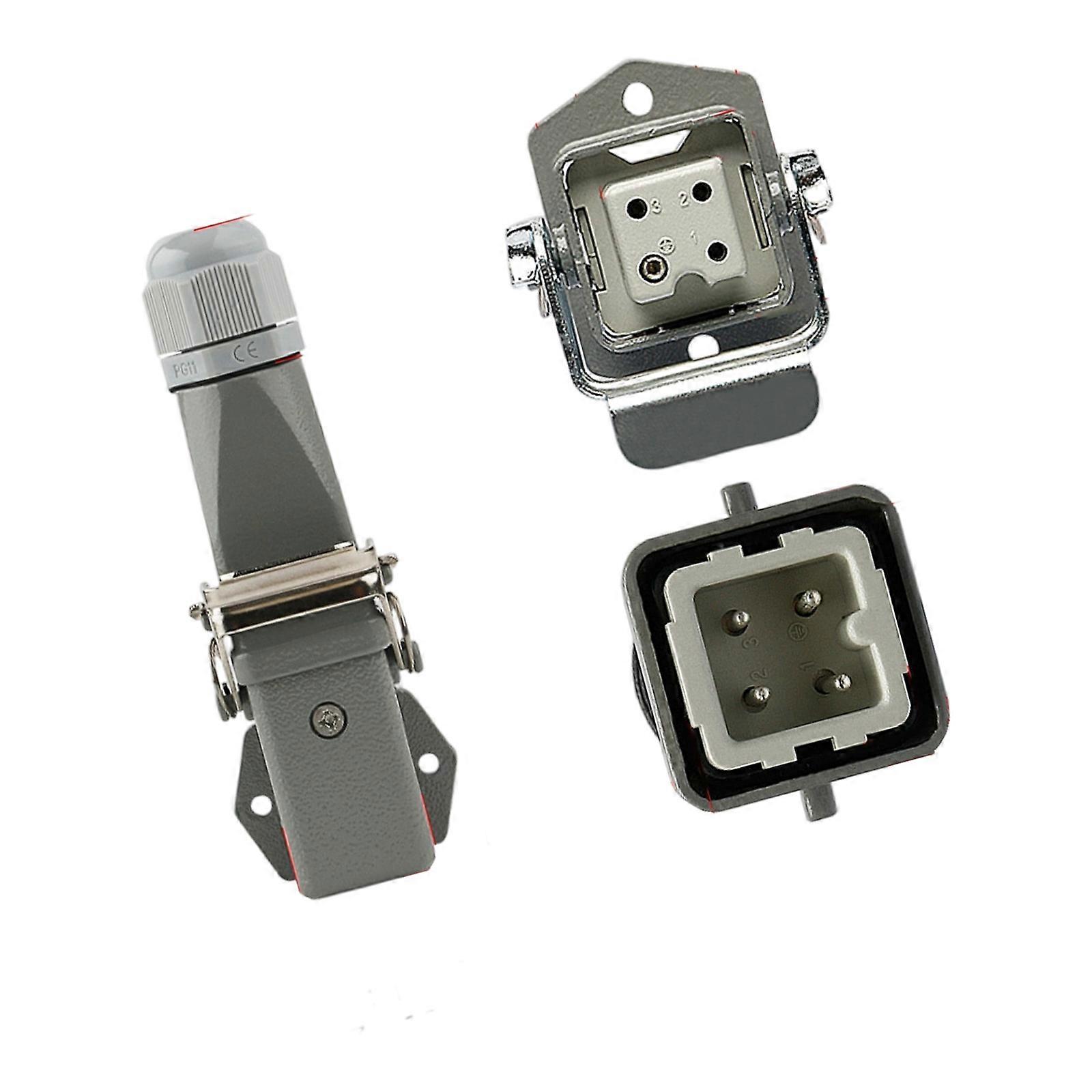 Multiple Purpose 4 Pin Rectangular Link Aluminum Mixture Housing Easy Installation For Harsh Conditions Outdoor Use Multicolor