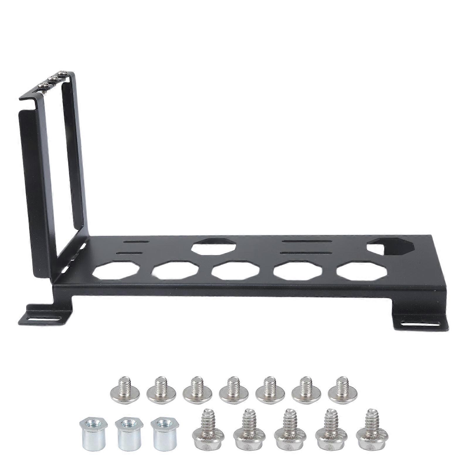 Space Saving Vertical GPU Bracket For PC Chassis Bottom Fan Slot Installation Metal Frame Design  Black