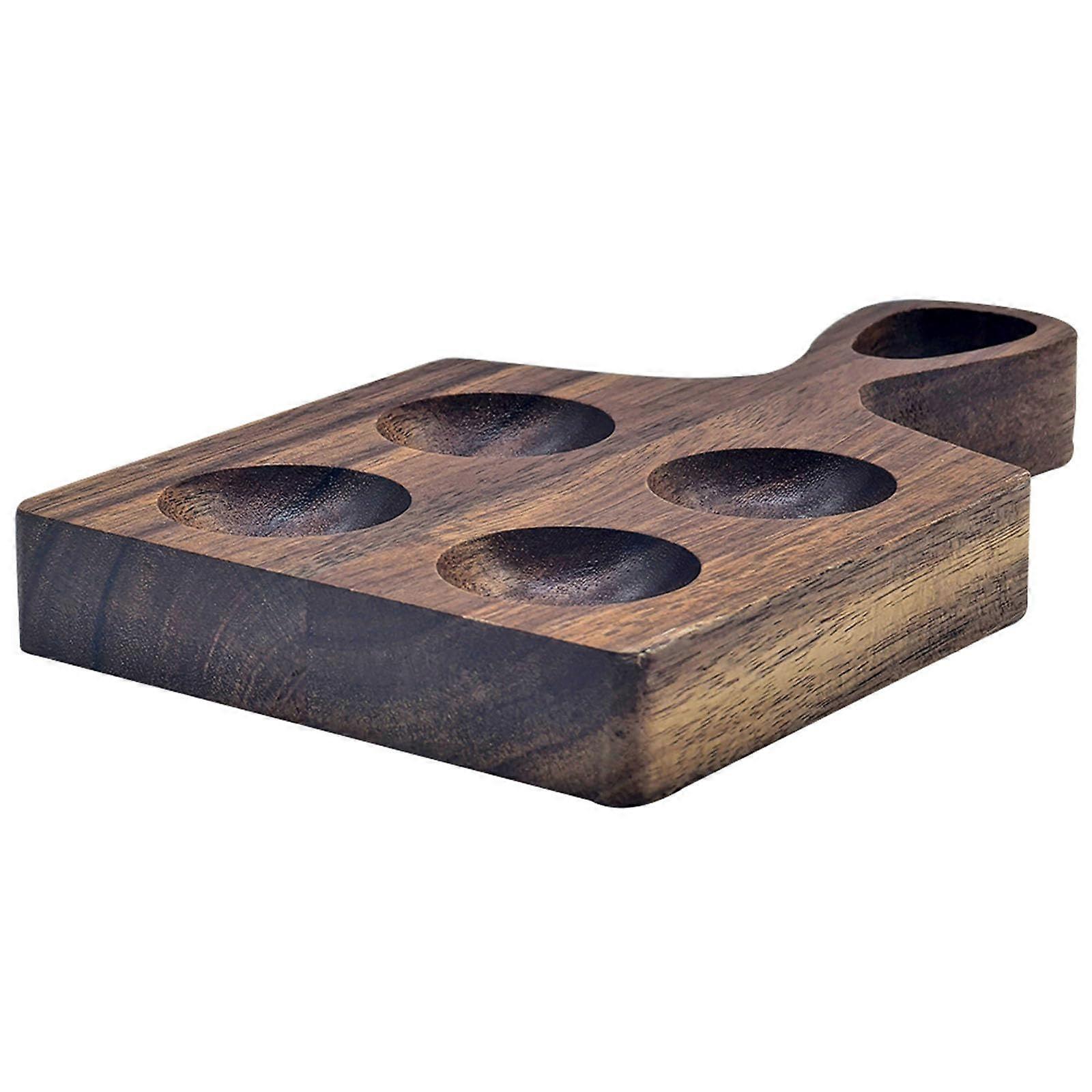 Wooden Eggs Holder Tray Kitchen Organizer With Handle For Refrigerator And Countertop Compact Egg Storage Container