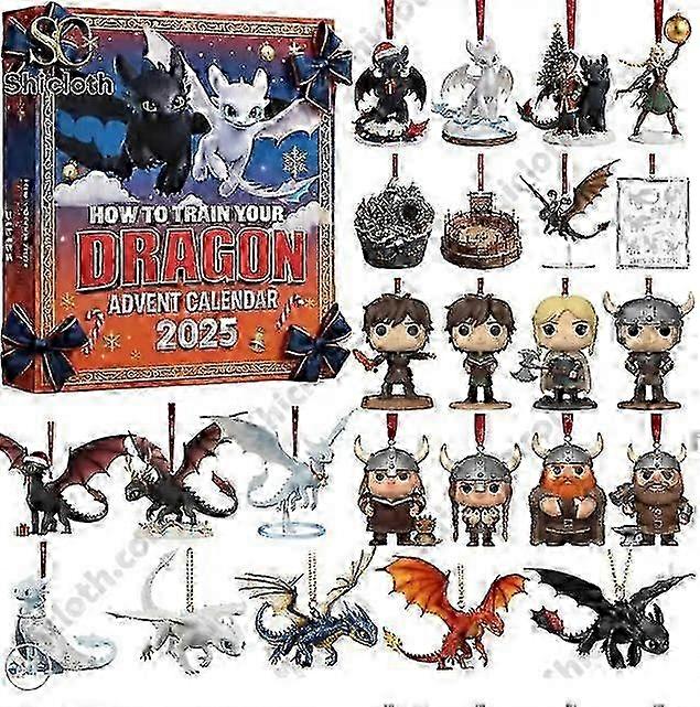 Το καλύτερο πώς να εκπαιδεύσετε το Dragon Advent Holiday Blind Box Χριστουγεννιάτικο δέντρο Διακόσμηση Ακρυλικό μενταγιόν