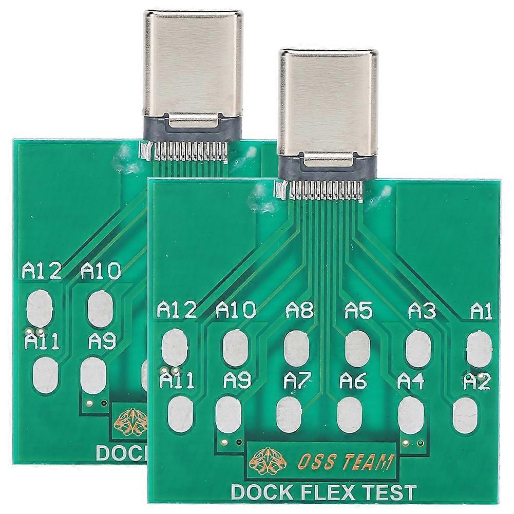 2pcs Dock Test Board USB 5 Pin Battery Power Charging Port Easy Test Repair for Android Type C Phone