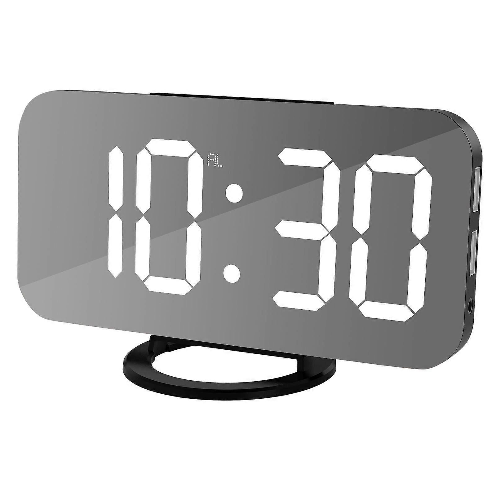 Digital Alarm Clock with Large LED Display, Dual USB Charger & Auto Dimmer | Compatible with WRXMIJNHGSA