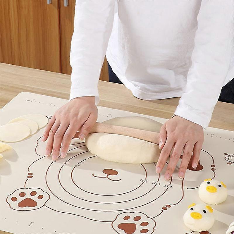 1Pc Silicone Pastry Mat Baking Mat Non-Stick Dough Mat Pastry Mats For Rolling Dough With Measurements For Cookies Pizza Cake
