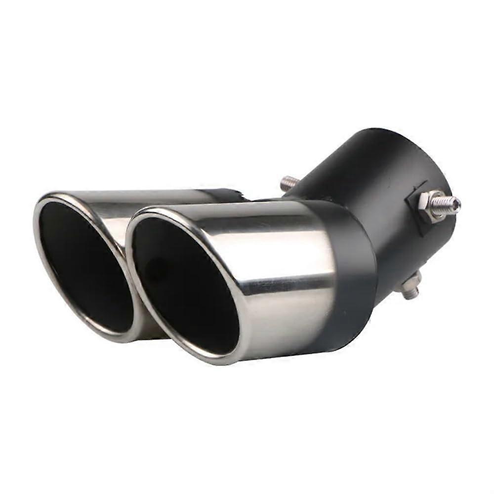 Universal Car Exhaust Tip Double Pipe Stainless Steel Tailpipe for Modification (Color 5)
