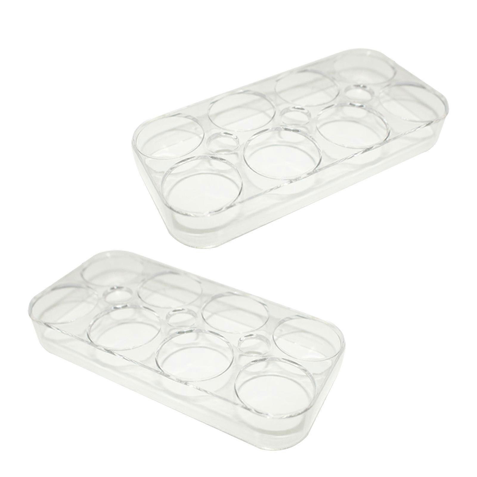 ABS Refrigerator Eggs Tray With Transparent Protective Lid And Nonslip Bottom Designs Eggs Holder Kitchen Tool Multicolor