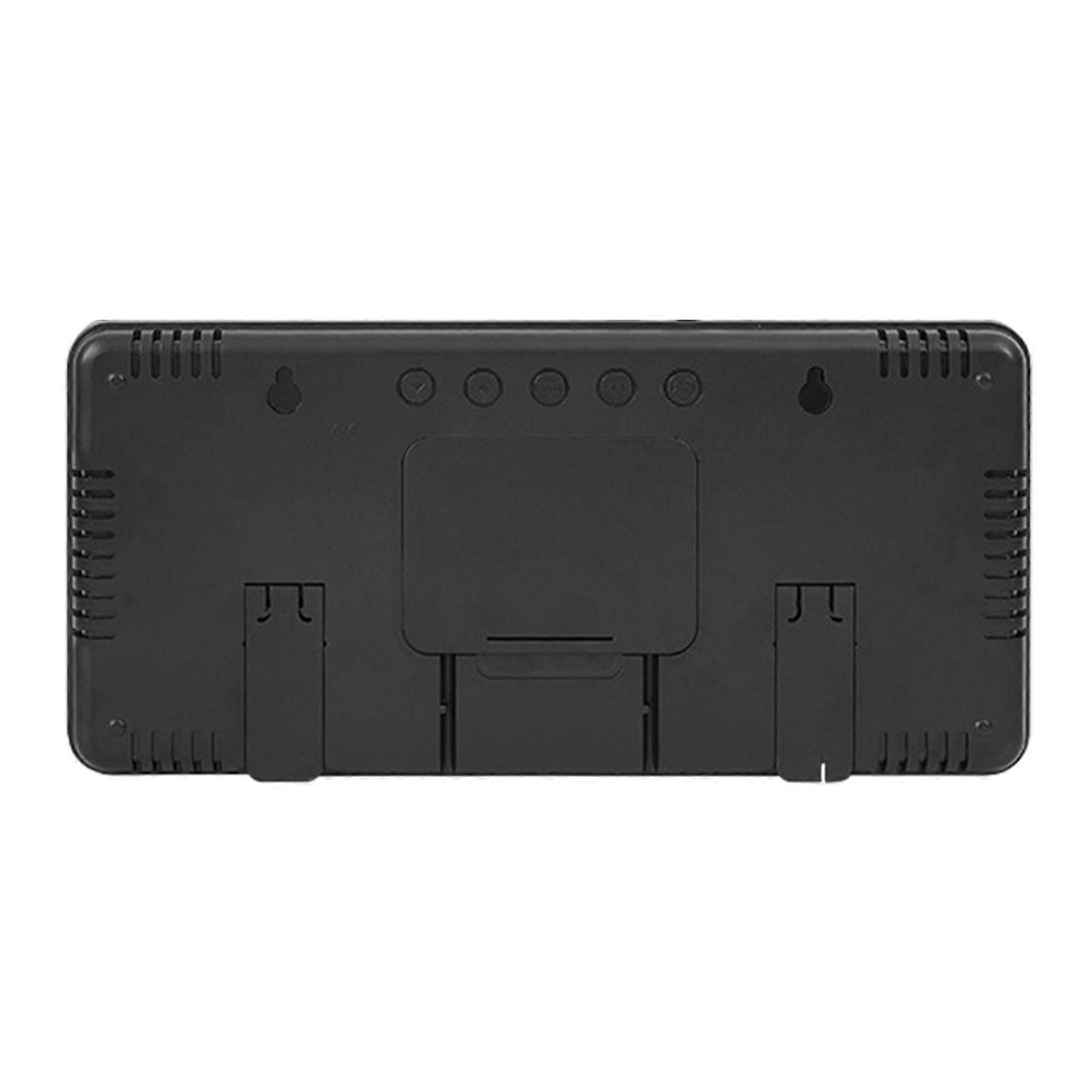 Contemporary Digital Clock with Big Numerals, Countdown Function, Calendar and Temp Gauge Great for Living Spaces Multicolor