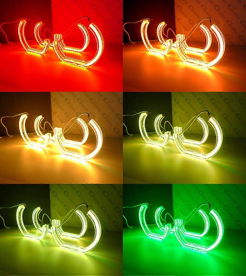For BMW E36 E38 E39 Z3 RF Remote Bluetooth App Ultra Bright Multi Color DTM Style RGB LED Angel Eyes Kit Halo Rings