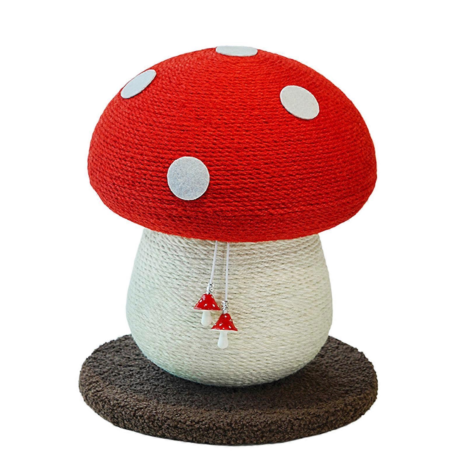 Elegant Mushroom Structure Puss Scratching Post Comfortable Lounging Secure Assembly Kittens Multicolor