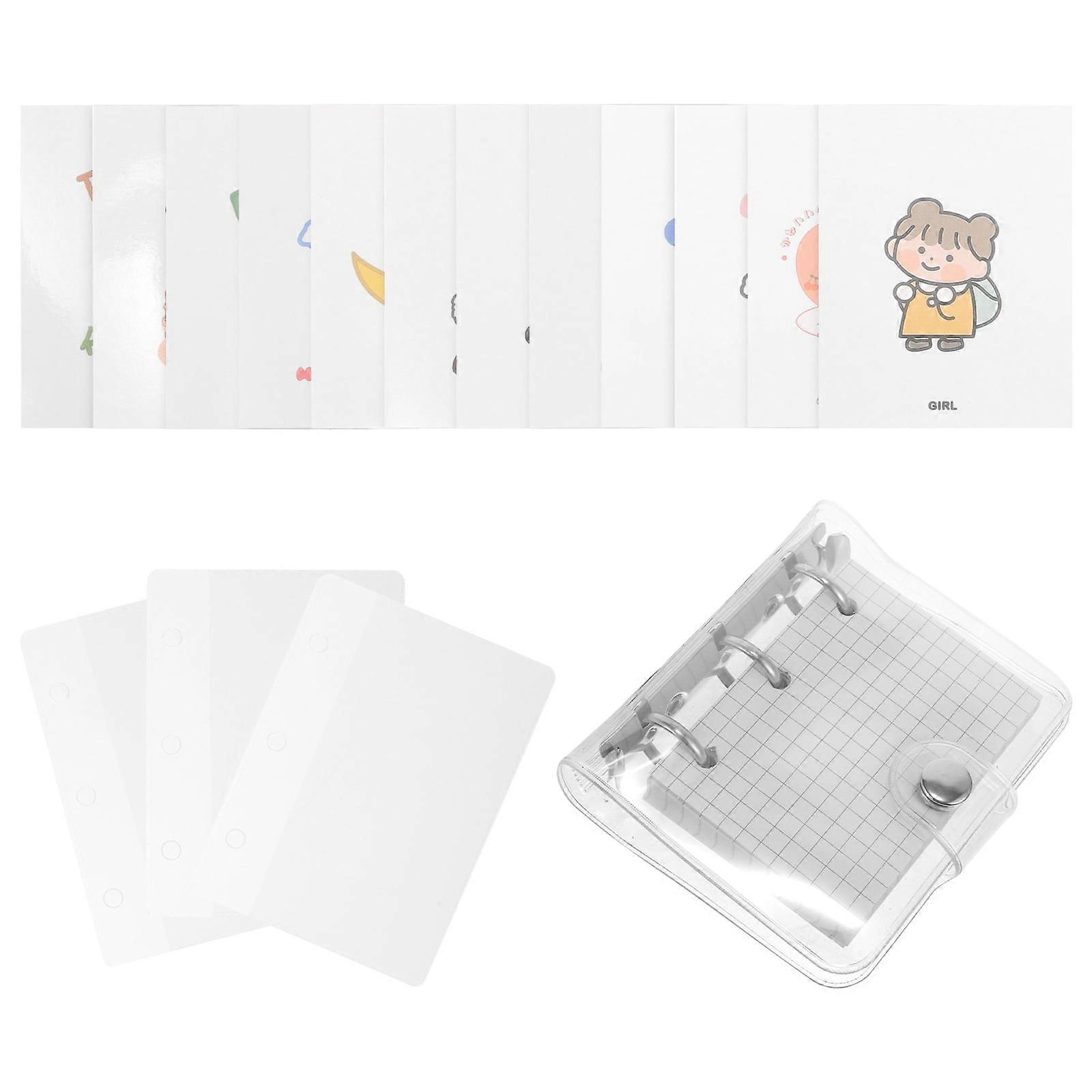 Eease Mini Clear PVC 3-Ring Binder Notebook Set - Silver