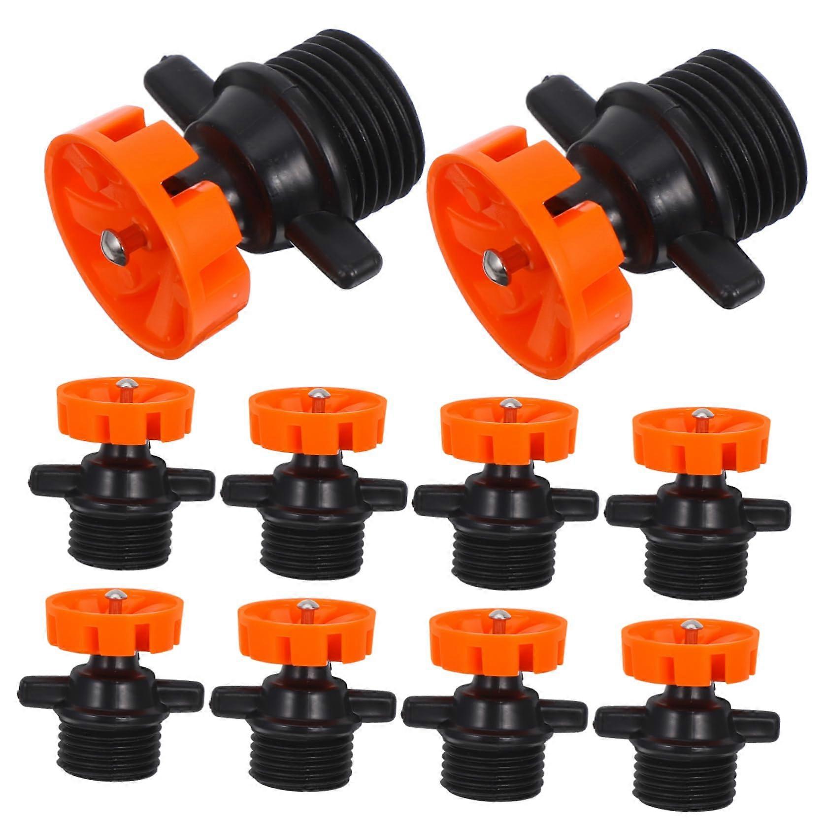 10pcs Automatic Rotating Garden Sprinkler Heads with Micro Nozzles for Lawn Irrigation