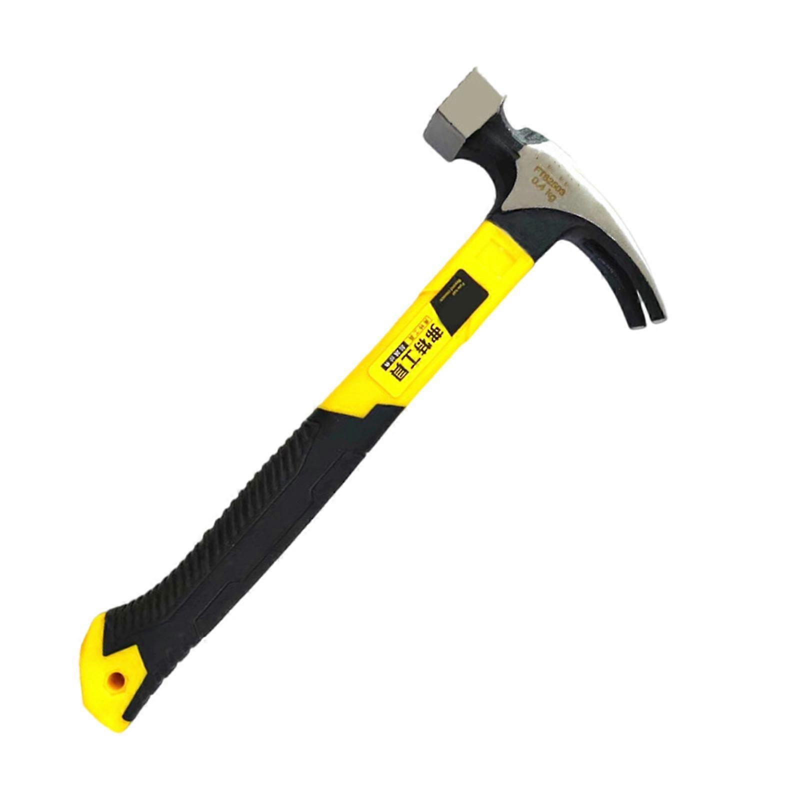 Magnetic Head Claw Hammer With Antislip Shock Absorbing Handle For Nail Driving Demolitions And Woodworking Projects Multicolor