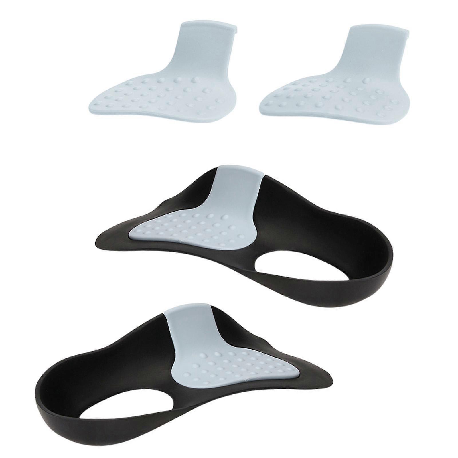 Height Hoisting Shoe Inserts With Ventilated TPR Substance Double Bend Support For Joint Security During Tasks  Black and blue M