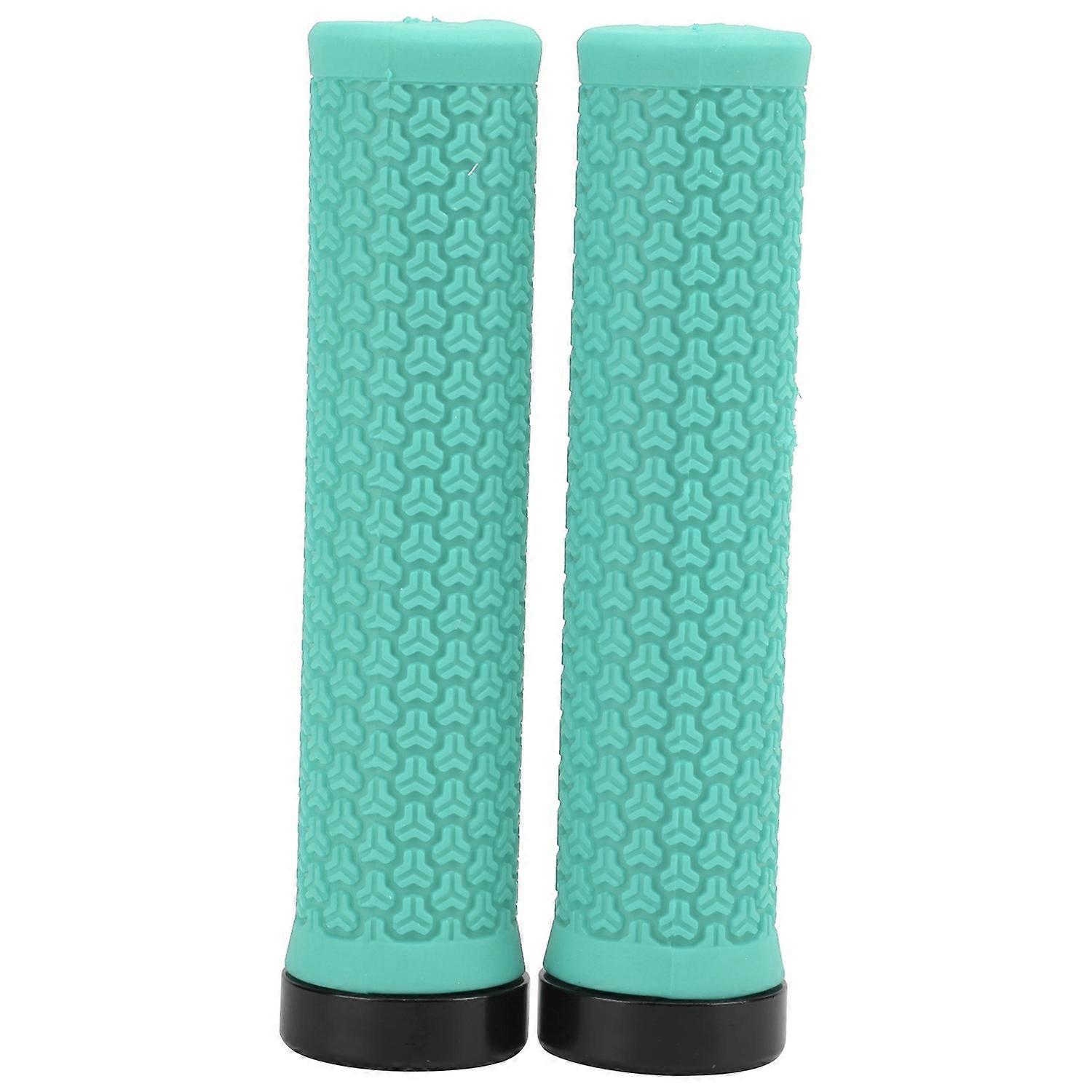 ZTTO Mountain Bike Handlebar Single Locking Grips Bicycle Shock Absorbing Rubber GripsBlue