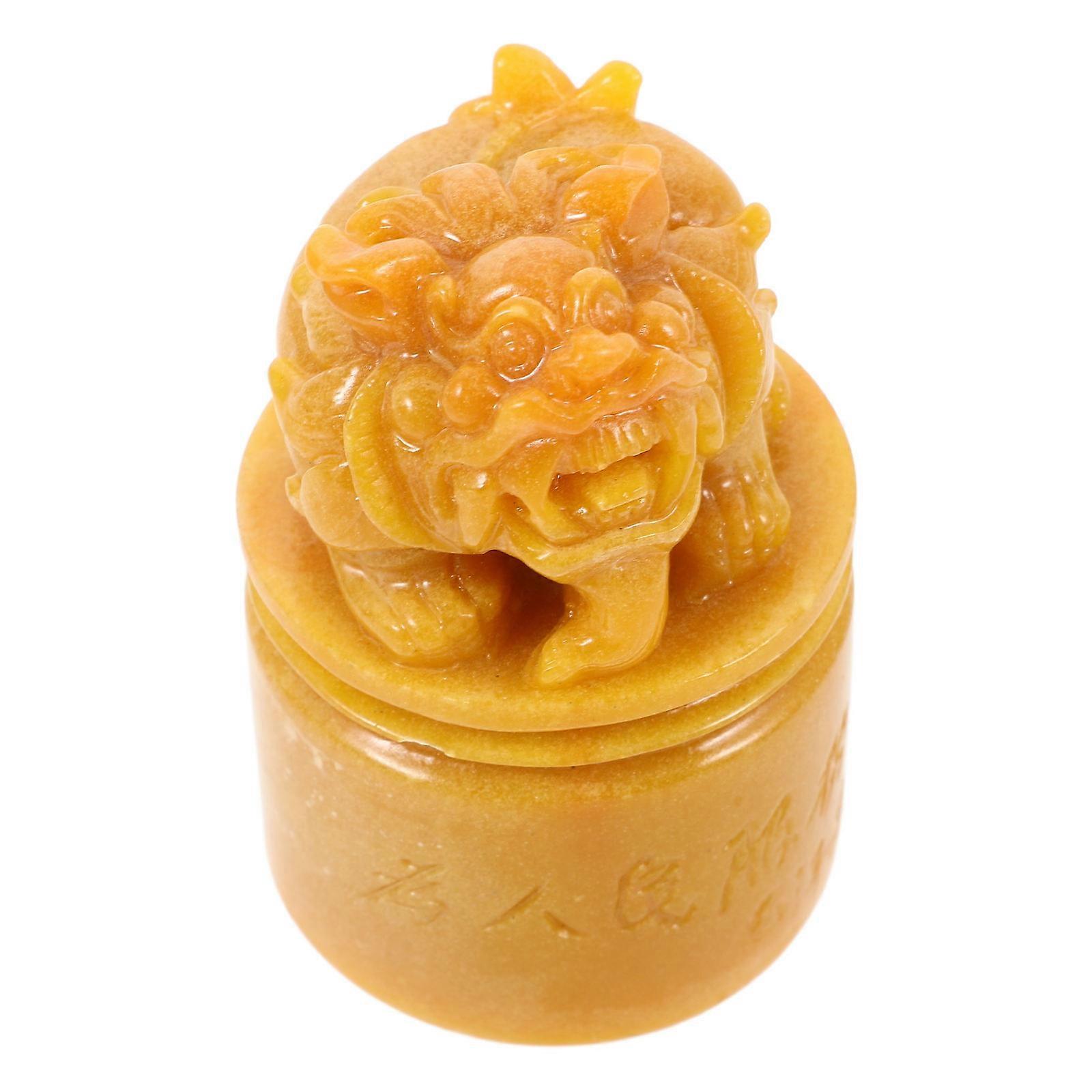 Chinese Seal Stone Stamp for DIY Use Crafted from Stone Material