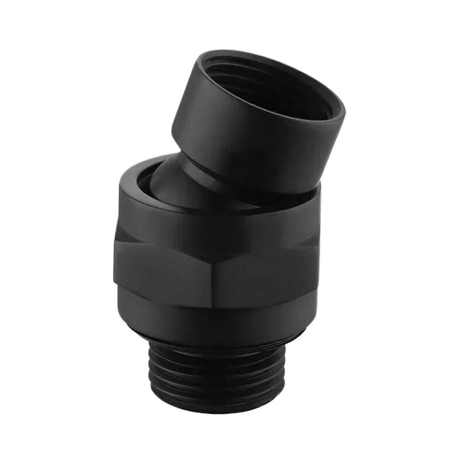 Shower Head Adapter Set of 3 with Swivel Ball Joint G1/2 Thread Replacement Connectors for Bathroom (Black)