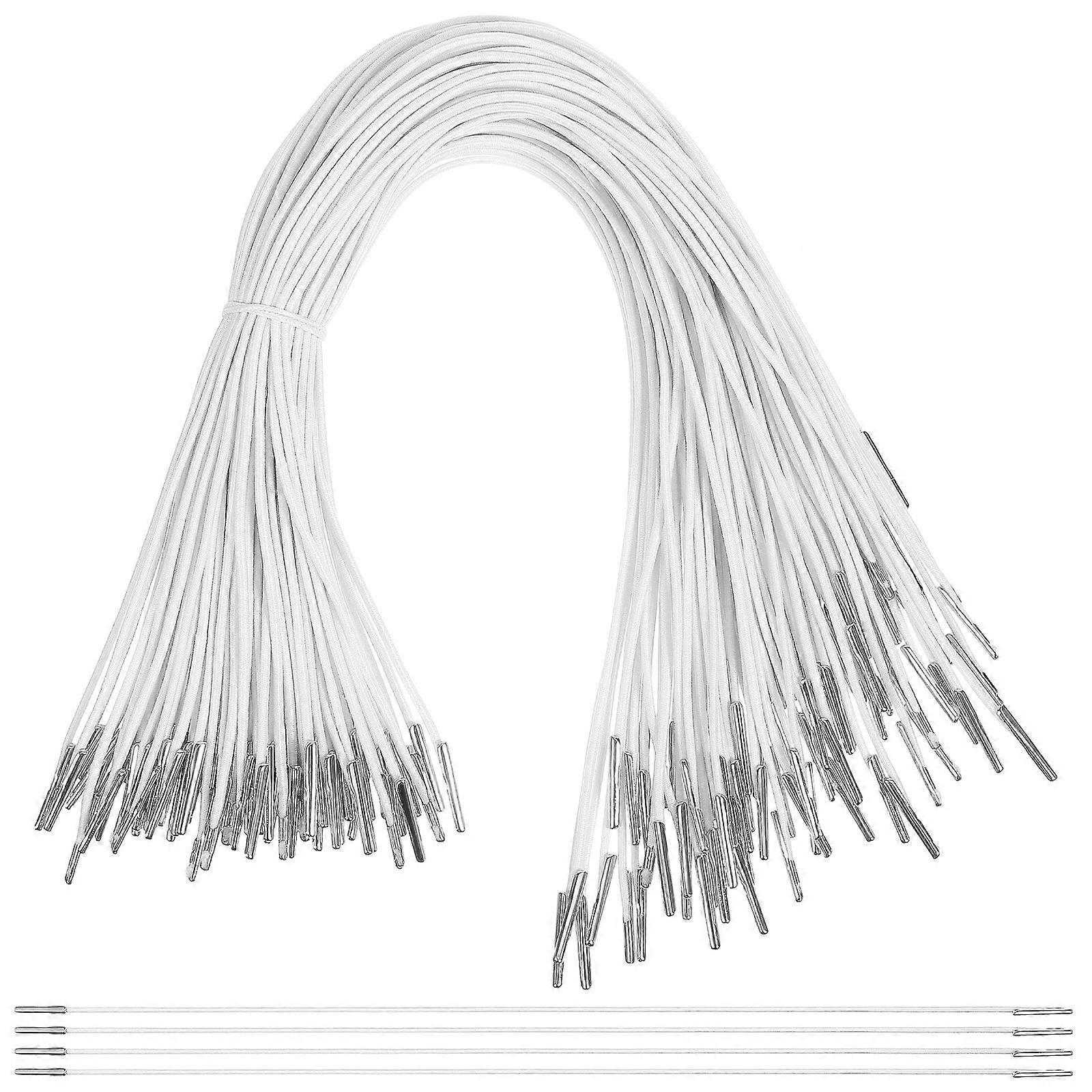 Hats Elastic Cords 200Pcs White Stretch Rope With Adjustable Length For Daily Use And Enhanced Stability