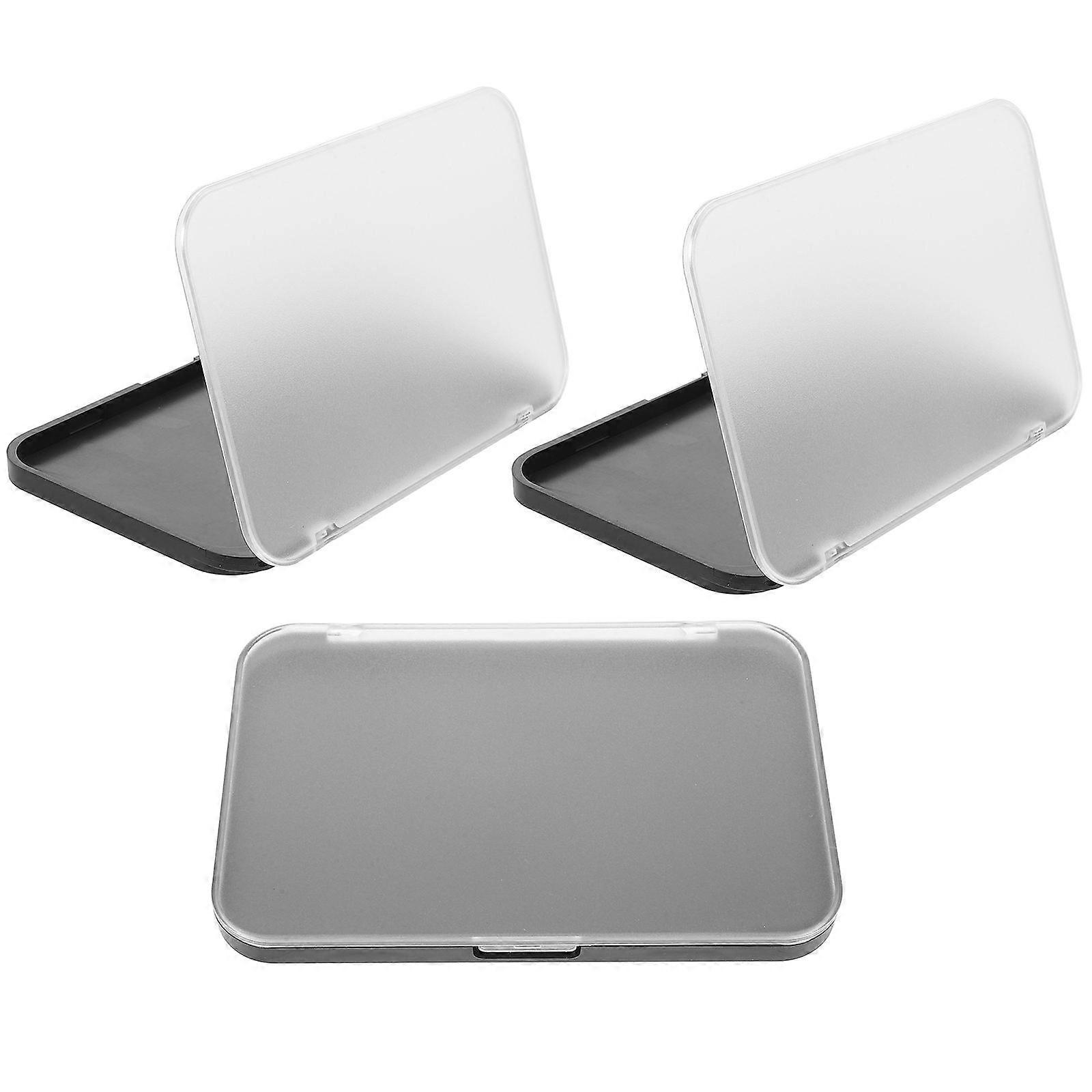 Magnetic Makeup Palette Empty for Custom Eyeshadow Storage 3Pcs Black