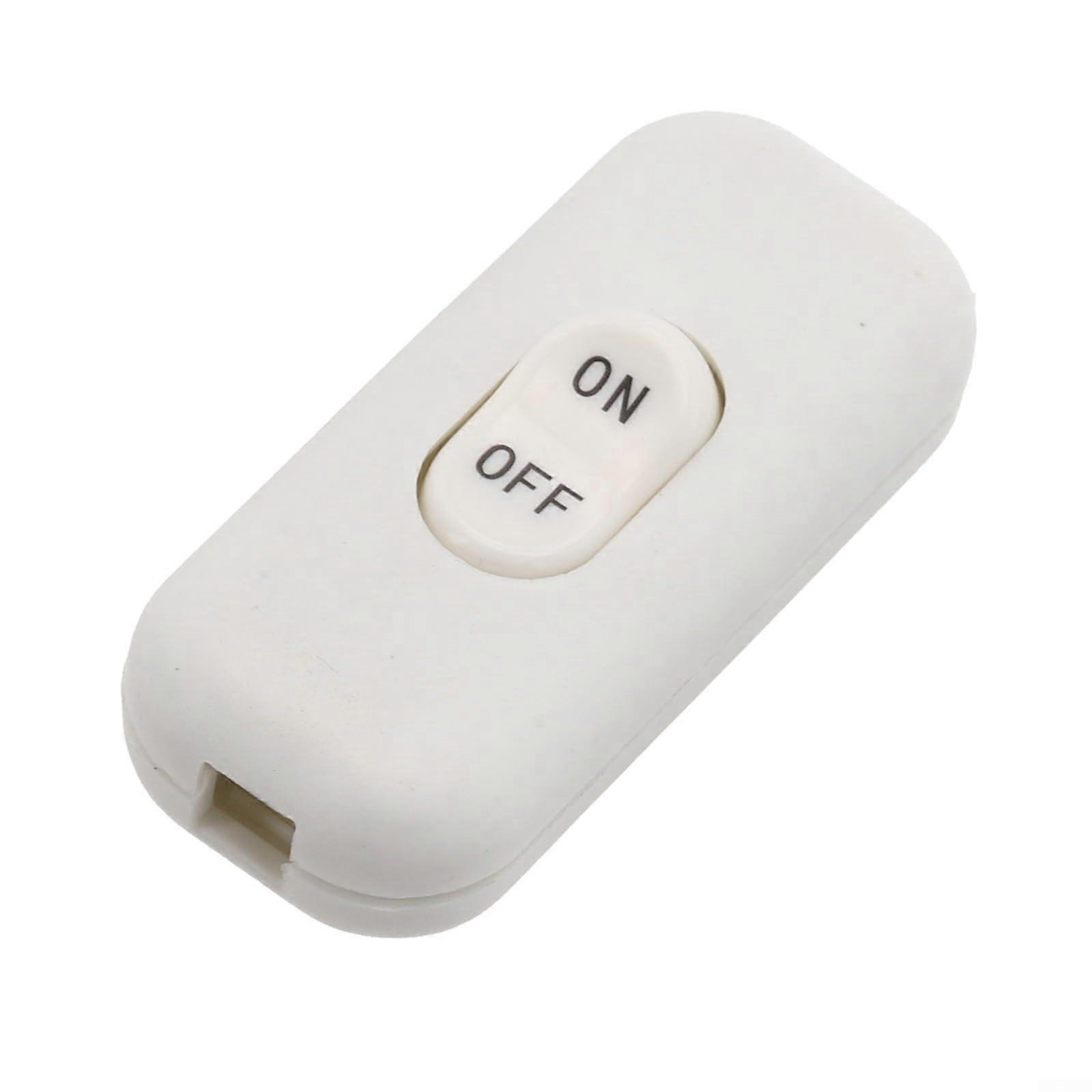 Inline Lamp Switch 6A 110250V 100W for Table or Floor Lamps and Small Appliances White