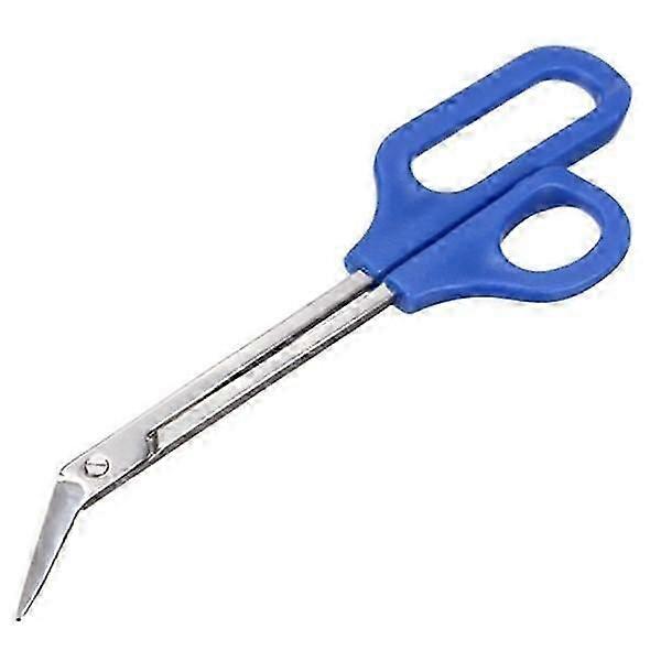 Extra long nail scissors, nail scissors with long handle, blue