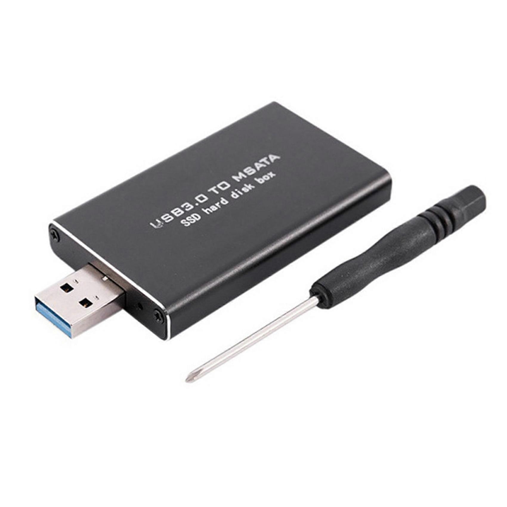 2X MSATA to USB USB 3.0 to MSATA SSD Enclosure USB3.0 to MSATA Case Hard Disk Adapter M2 SSD External HDD Box HDD Case