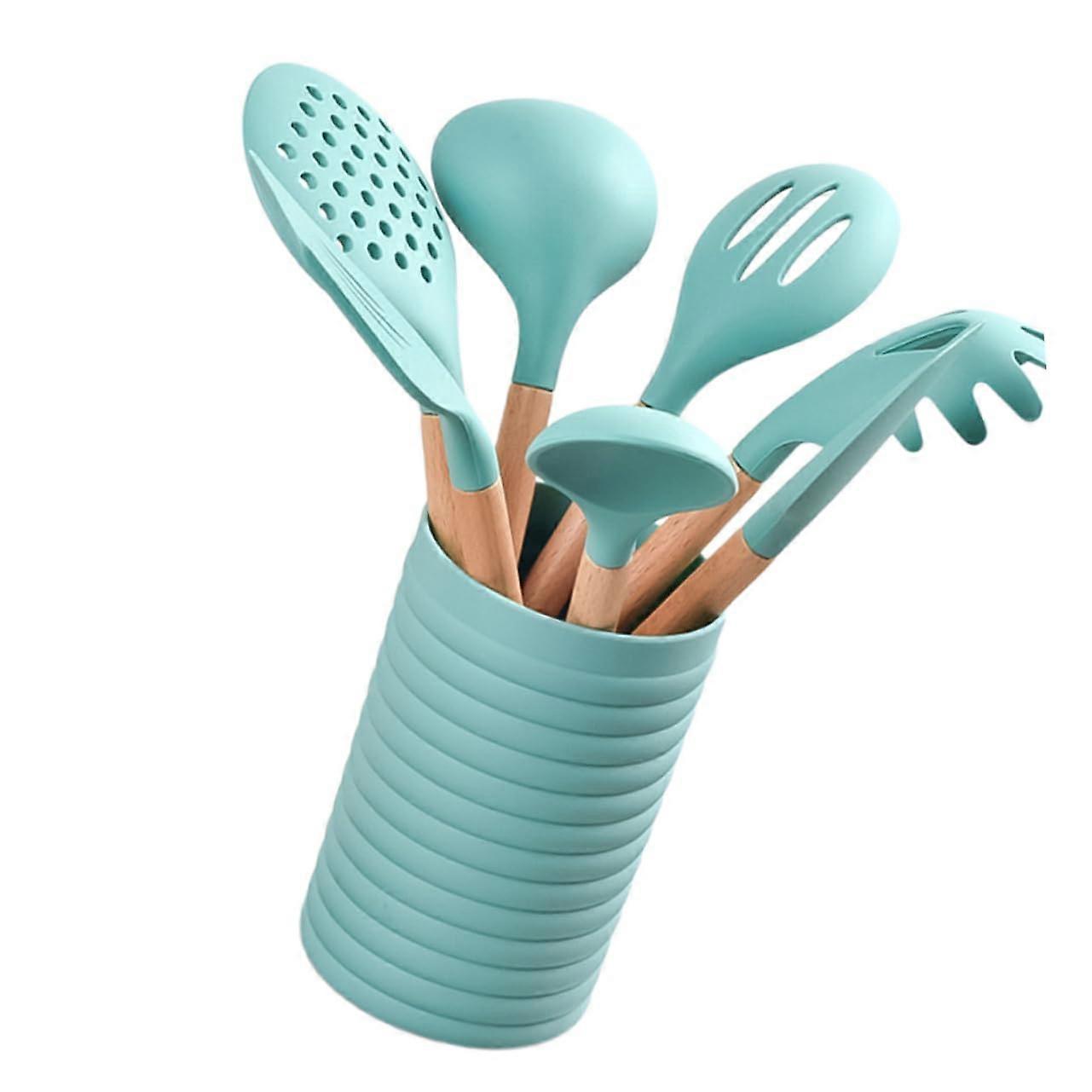 Non Stick Cookware Set with Ergonomic Wooden Handles for Versatile Kitchen Cooking and Baking