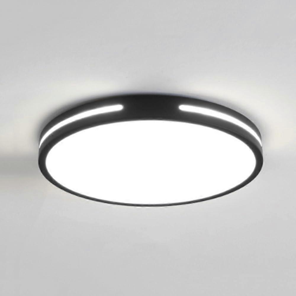LED Ceiling Light 30cm UltraThin Japanese Style with Dimmable Color Temperature, Dark Finish