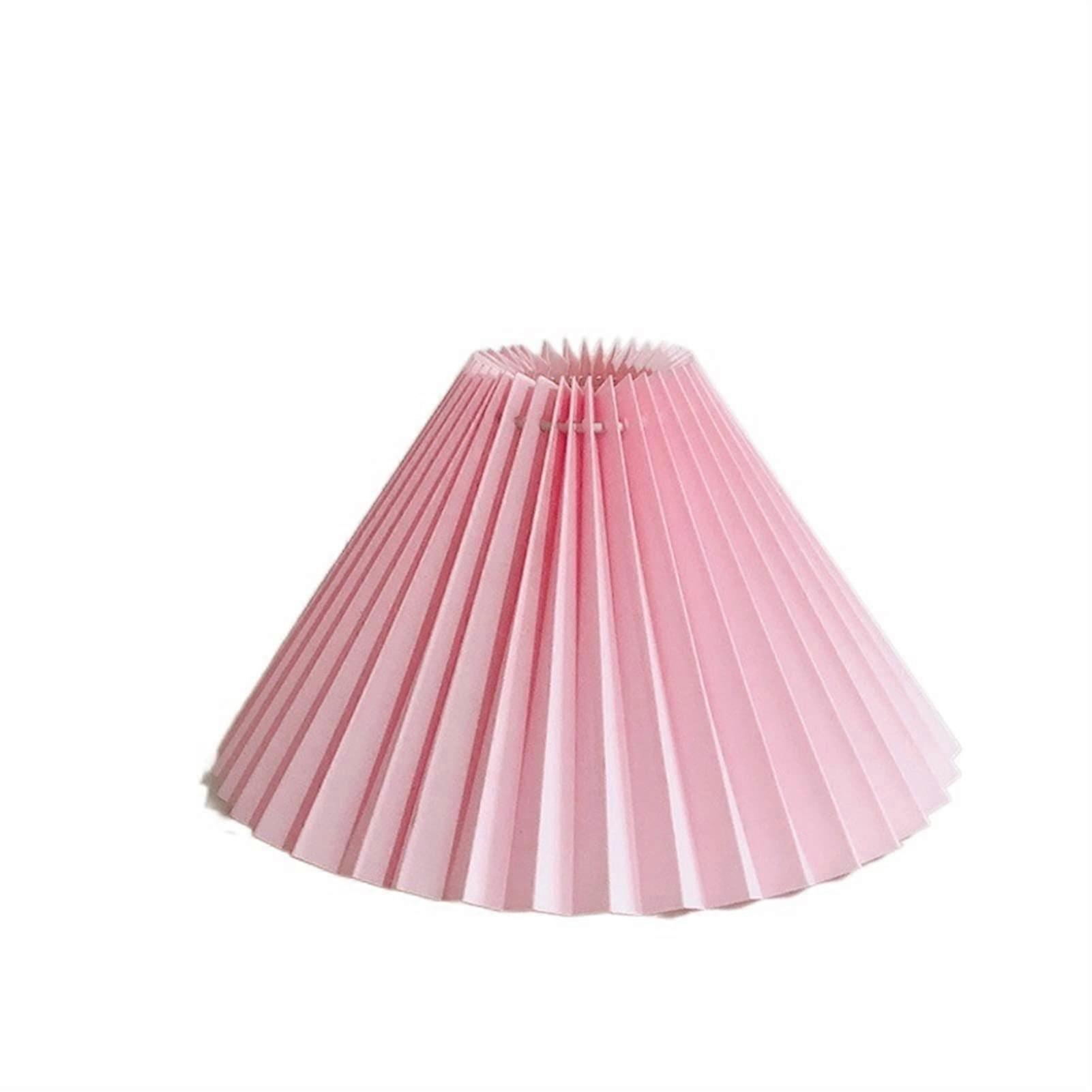 Japanese Pleated Fabric Lampshade E27 for Table or Floor Lamp Bedroom Decor Soft Ambient Lighting