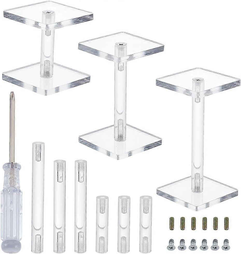 6Pcs Combat Risers for Flying Miniatures 3 Styles Airplane Model Display Holders with Different Heights for Tabletop RPG and Board Games Watch Jewelry