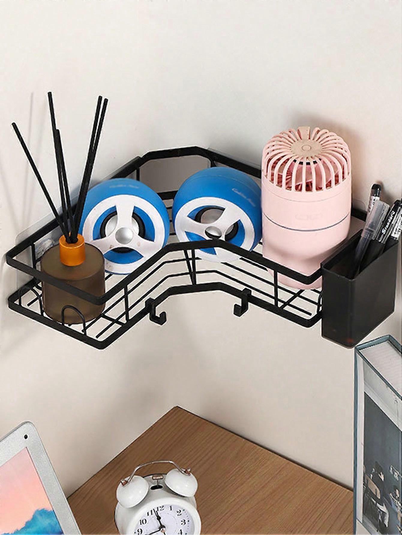 1pc Kitchen Sink Corner Sponge Storage Basket With Drainage Drying Rack