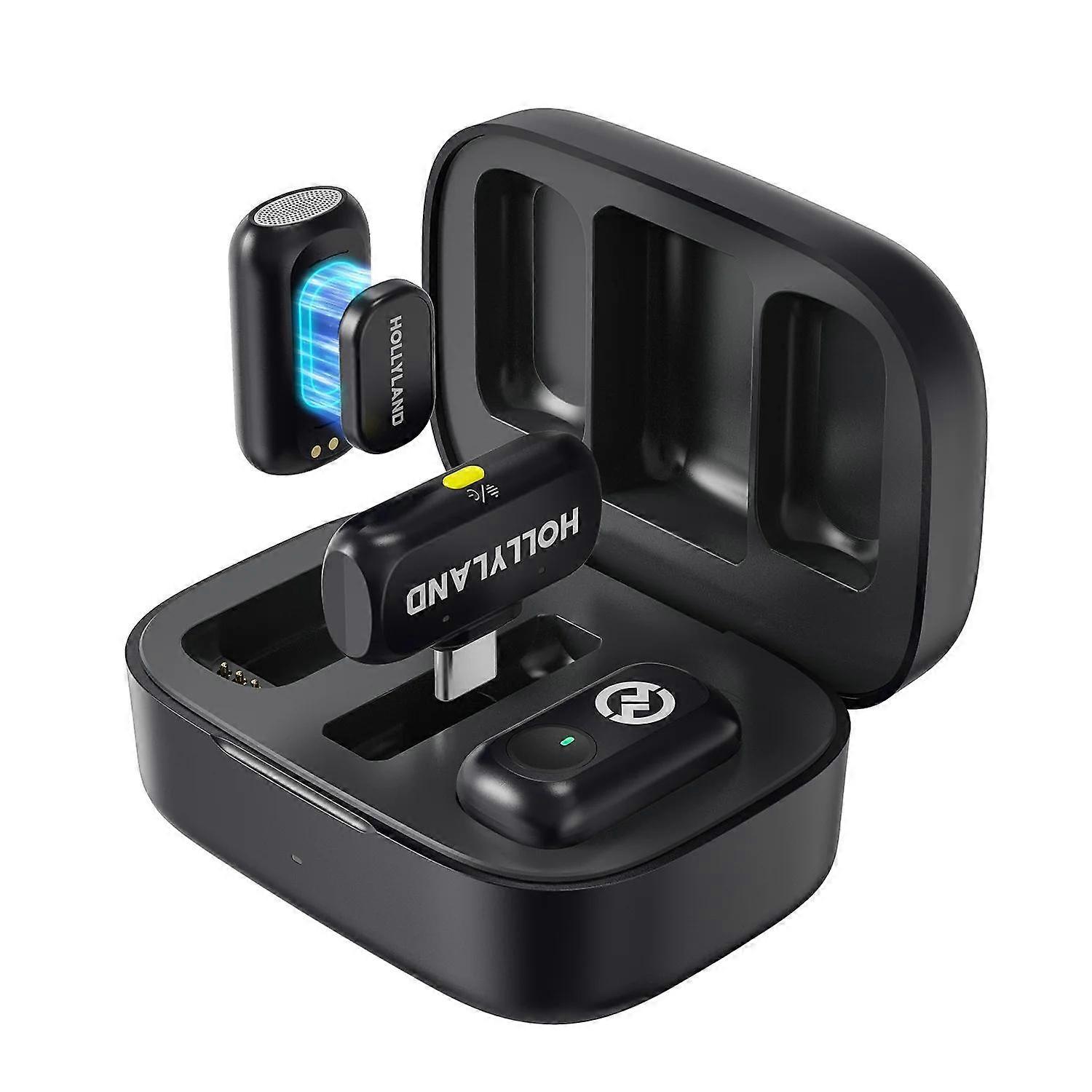 HOLLYLAND LARK A1 Wireless Lavalier Microphone 48kHz/24-Bit High Fidelity Magnetic Clip-On Mic