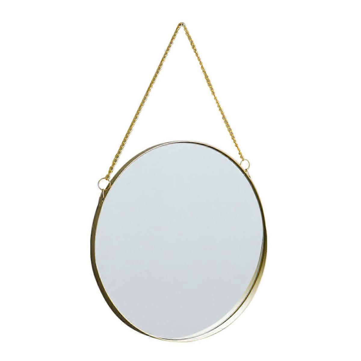 Wall Mounted Mirror Round Decorative NoDrill Easy Install for Bathroom Bedroom Clear Reflection