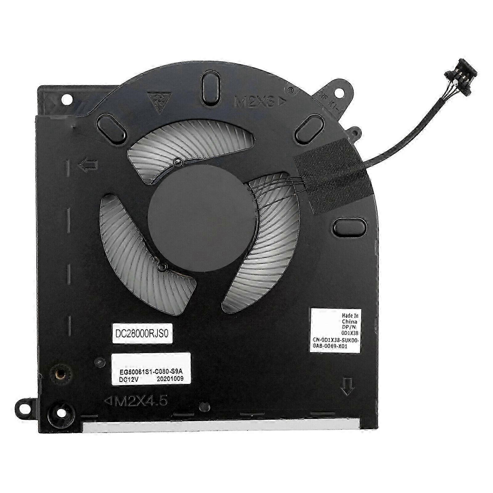 CPU GPU Fan CPU Cooler for Alienware M15 R3 R4 Cooling System Durable ABS CPU Fan Quiet Fan Radiators Better-Performance