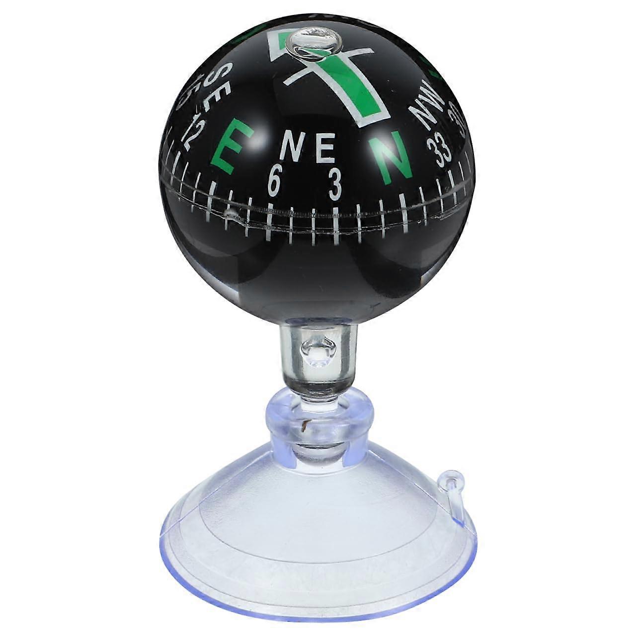 Car Dashboard Compass with Spherical Suction Cup for Accurate Direction Reading in Cars and Boats