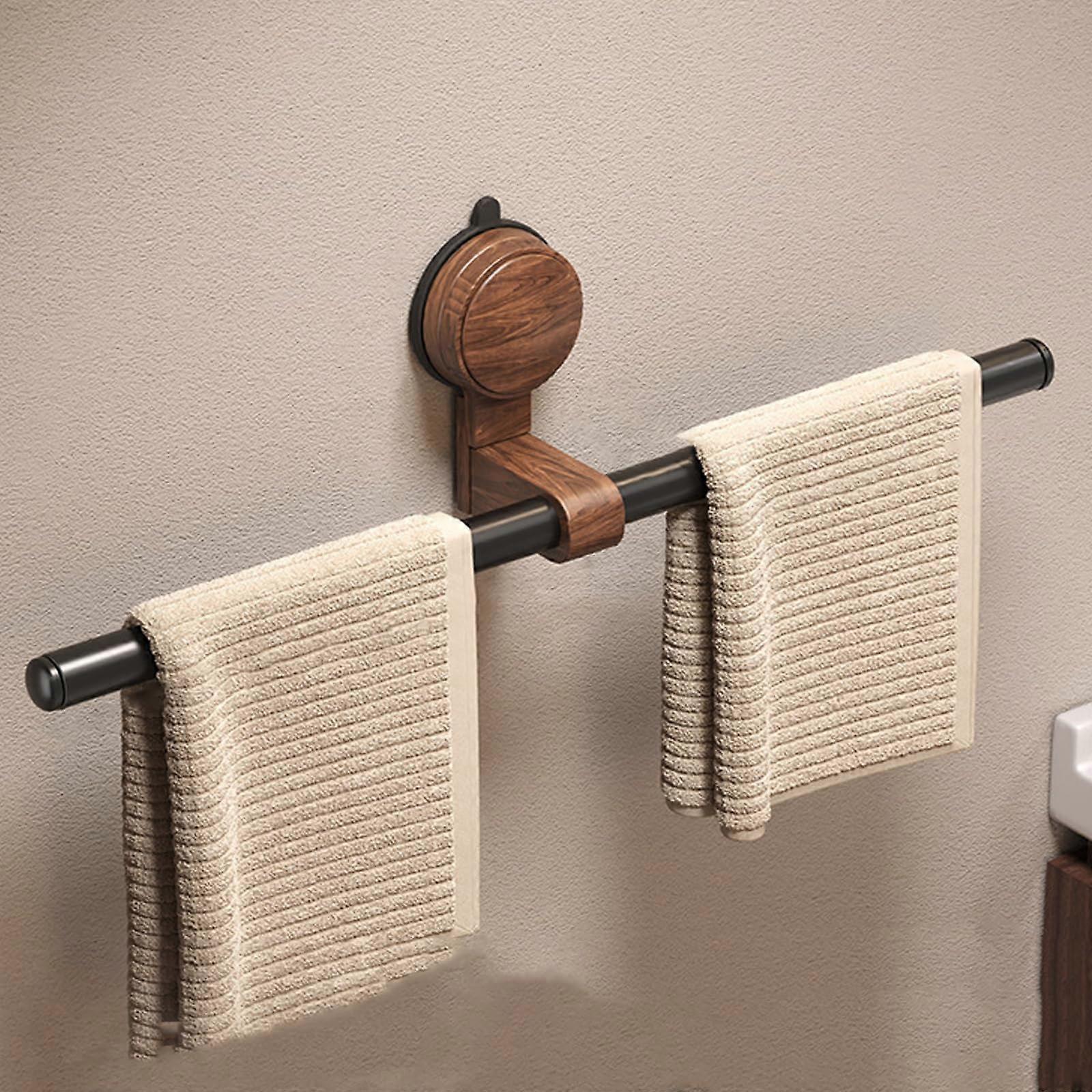 Suction Cup Towel Rack NoDrill 19.7in Rustproof Wall Mounted Bar for Bathroom Storage