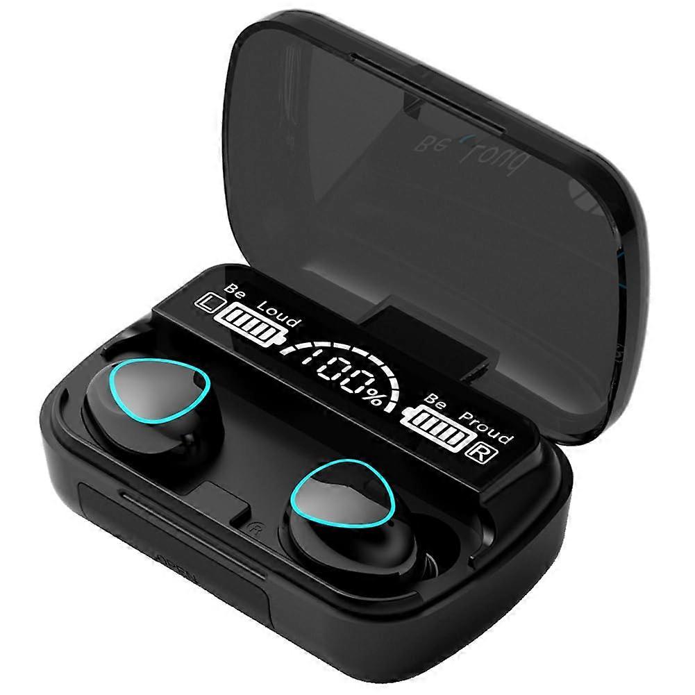 Wireless Headset TWS Bluetooth V5.1 LED Display Stereo Mini Earbud Headset With Microphone Hands Black Ref: 4522