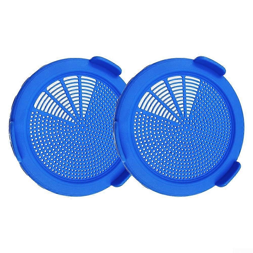 Sprouting Jar Lids with Silicone Seal for Wide Mouth Mason Jars, Easy Drainage, Blue, Set of 2