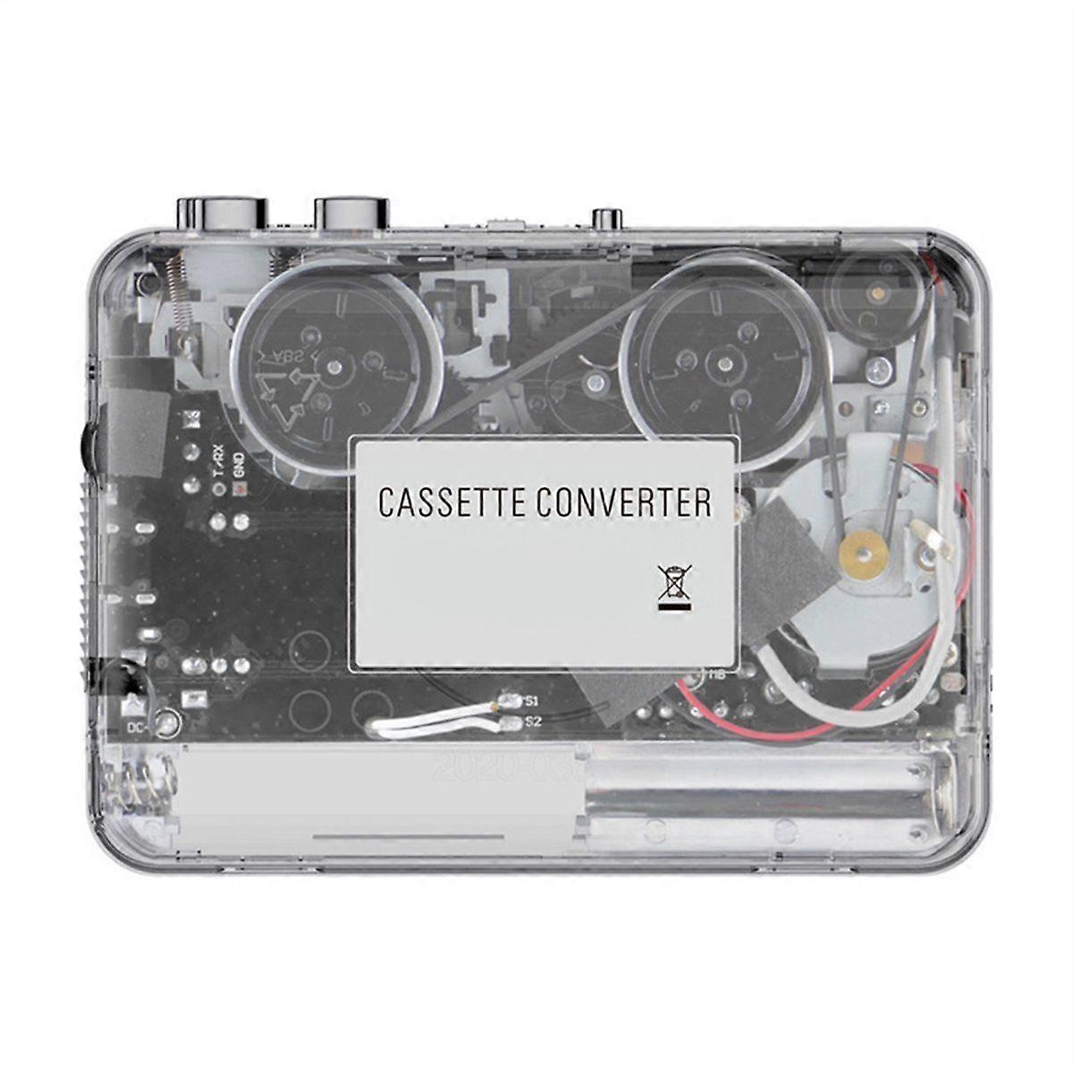 Portable Cassette to MP3 Player with A Fully Transparent Casing and Type-C Interface