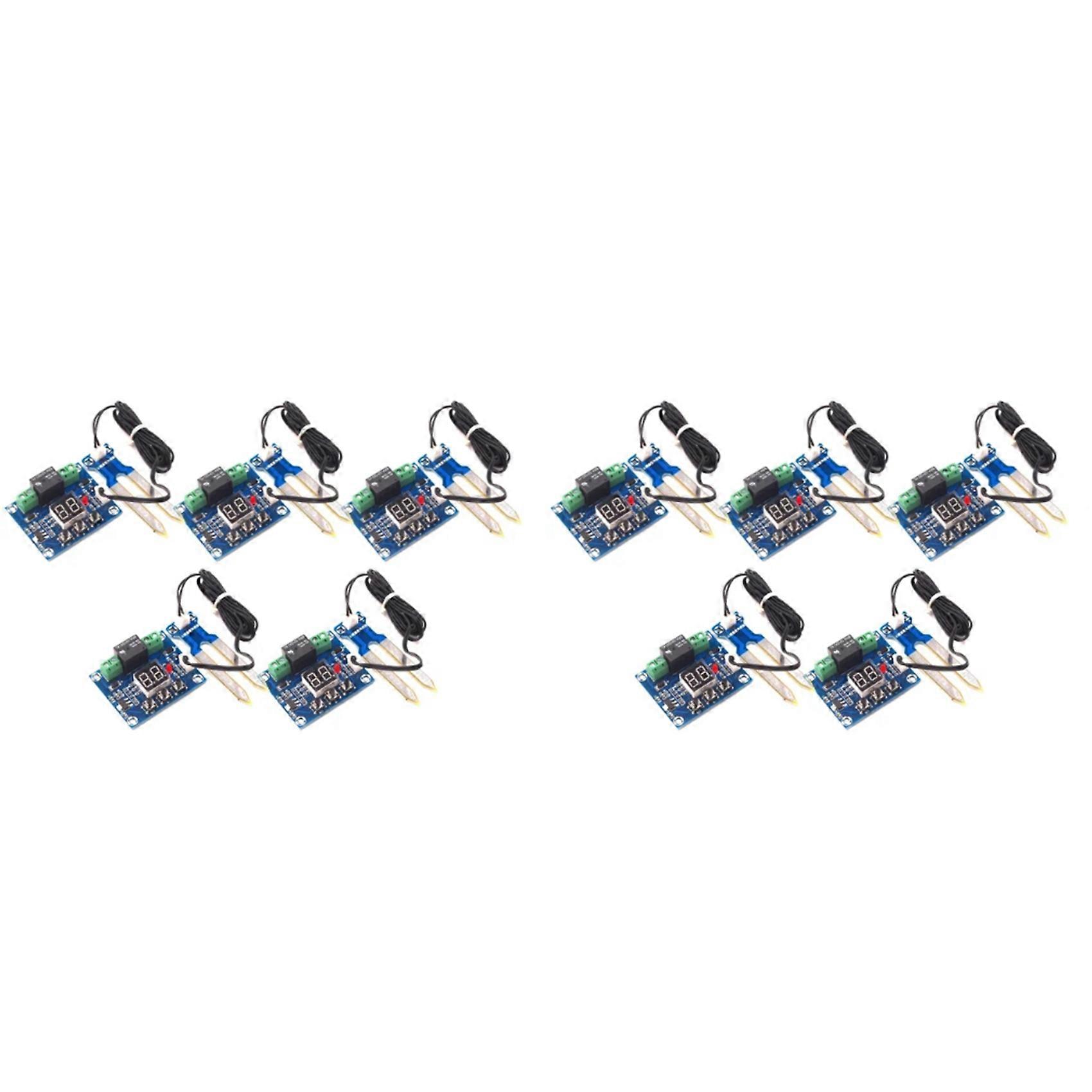 10Pcs 12V Digital Auto Watering Module Soil Humidity Sensor Controller Soil Moisture Test Irrigation System Detector