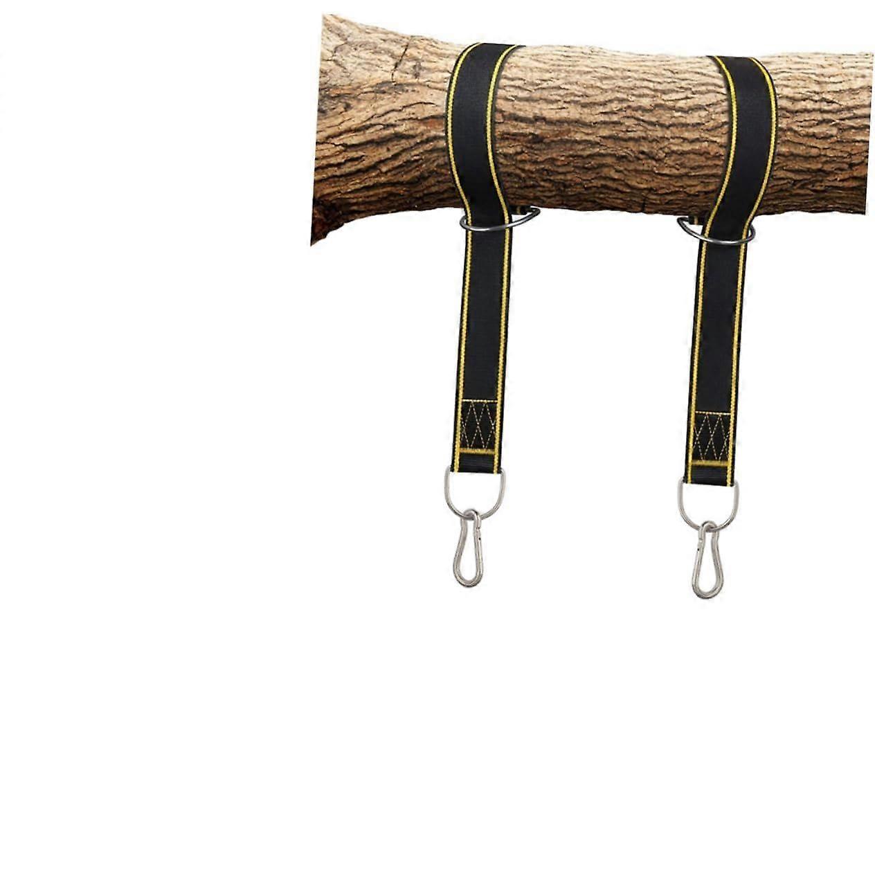 2pcs Heavy Duty Hammock Tree Straps with Scratch Resistant Hooks for Camping and Outdoor Use