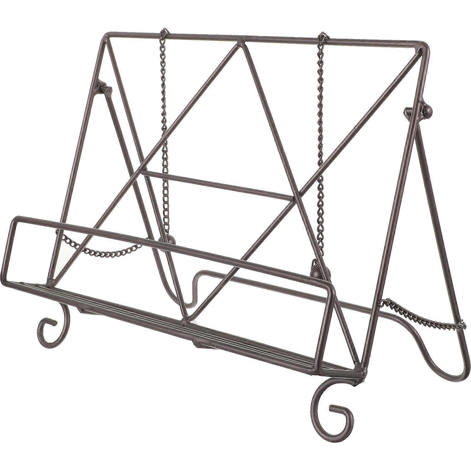 Iron Art Book Stand for Desktop Filing Storage