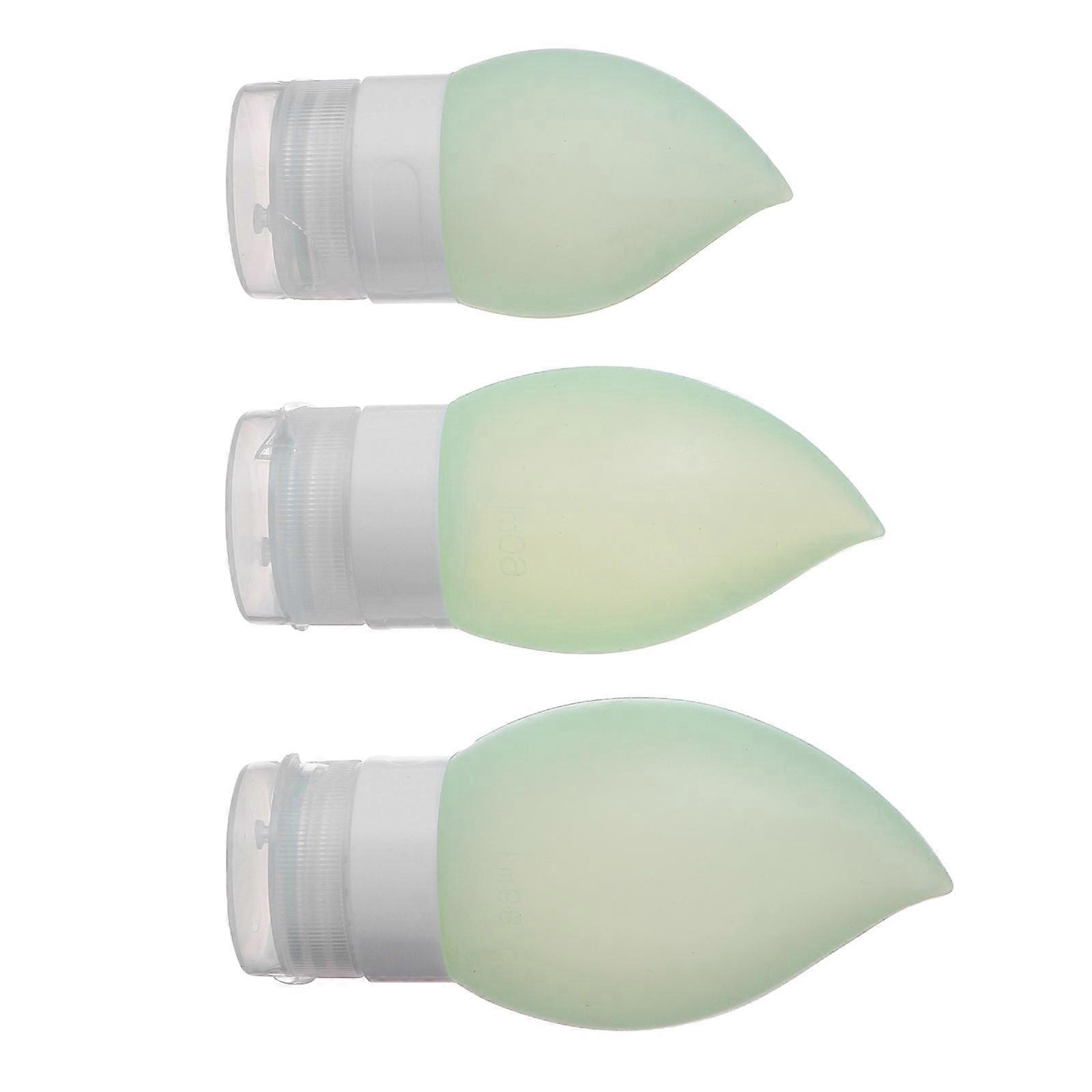 Portable Silicone Empty Storage Bottles Lotion Bottles for Storage Use 3Pcs