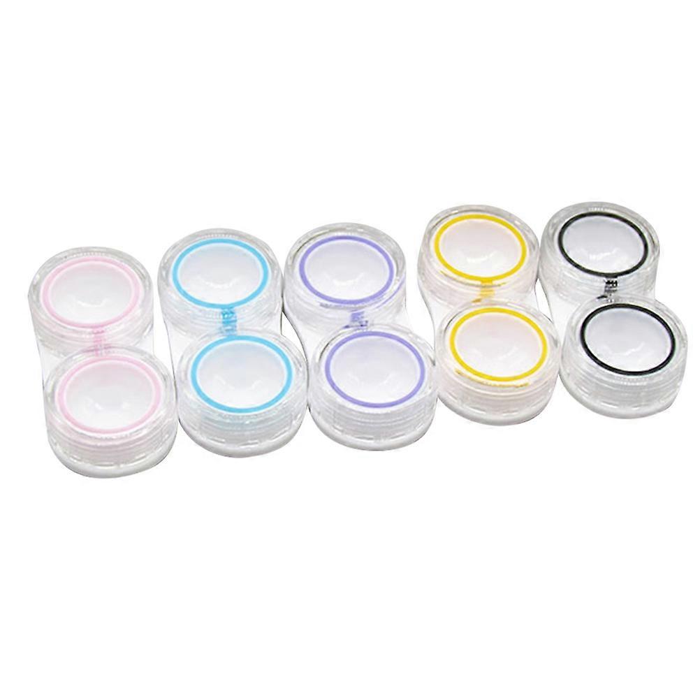 Lens Case Storage Double Box for Holding Use 15Pcs Set in Assorted Colors