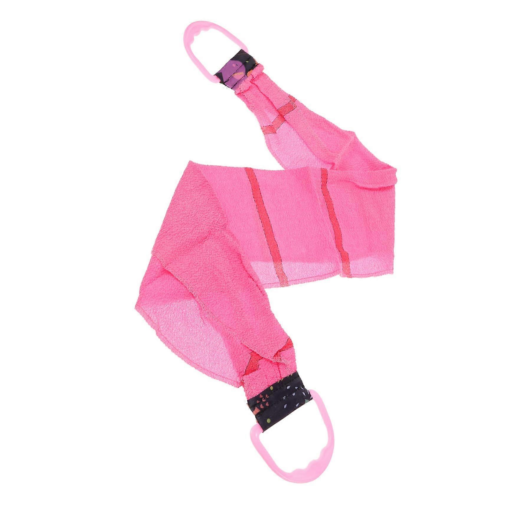 Exfoliating Back Scrubber with Handles for Deep Clean Shower, Lightweight and Durable Pink