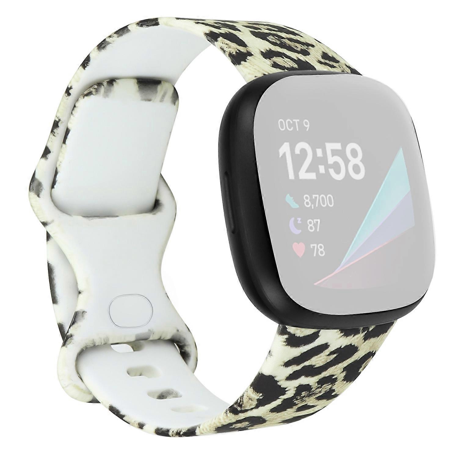 Pattern Printing Design Silicone Watch Band Strap Replacement Size S for Fitbit Versa 3