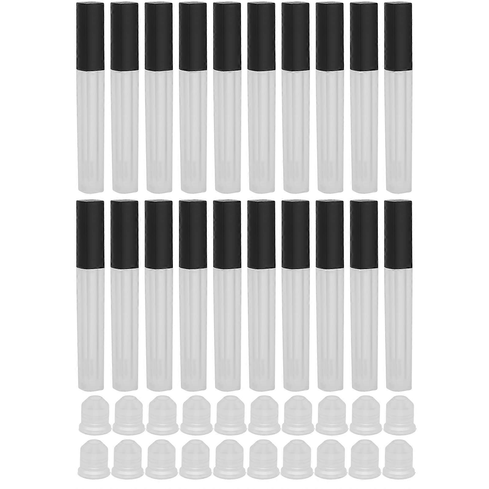 20Pcs Clear Plastic Lip Gloss Tubes 4.5ml Empty Refillable Balm Containers for DIY Cosmetics