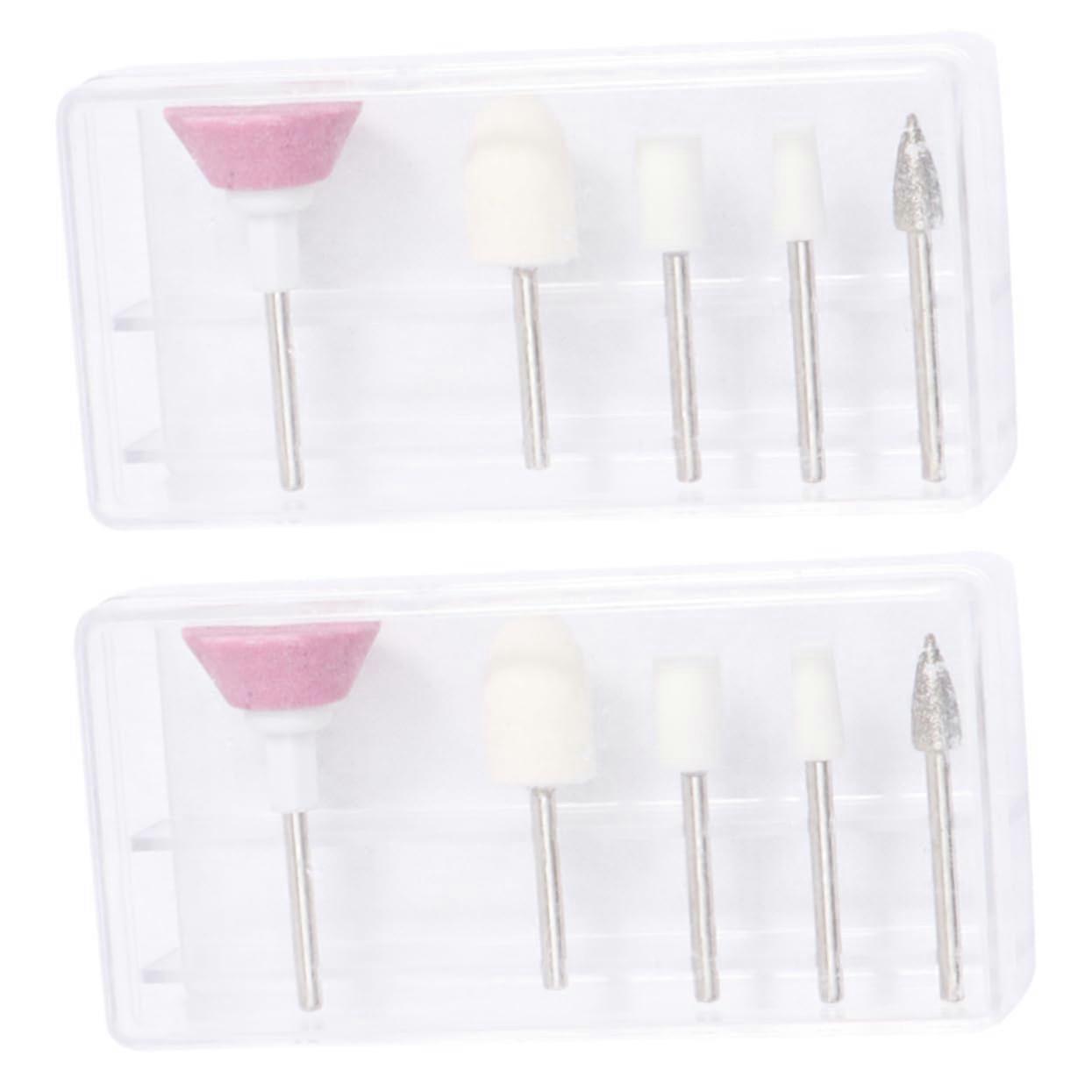 5pcs Professional Nail Drill Bits Set for Manicure and Pedicure with Multiple Head Assortment
