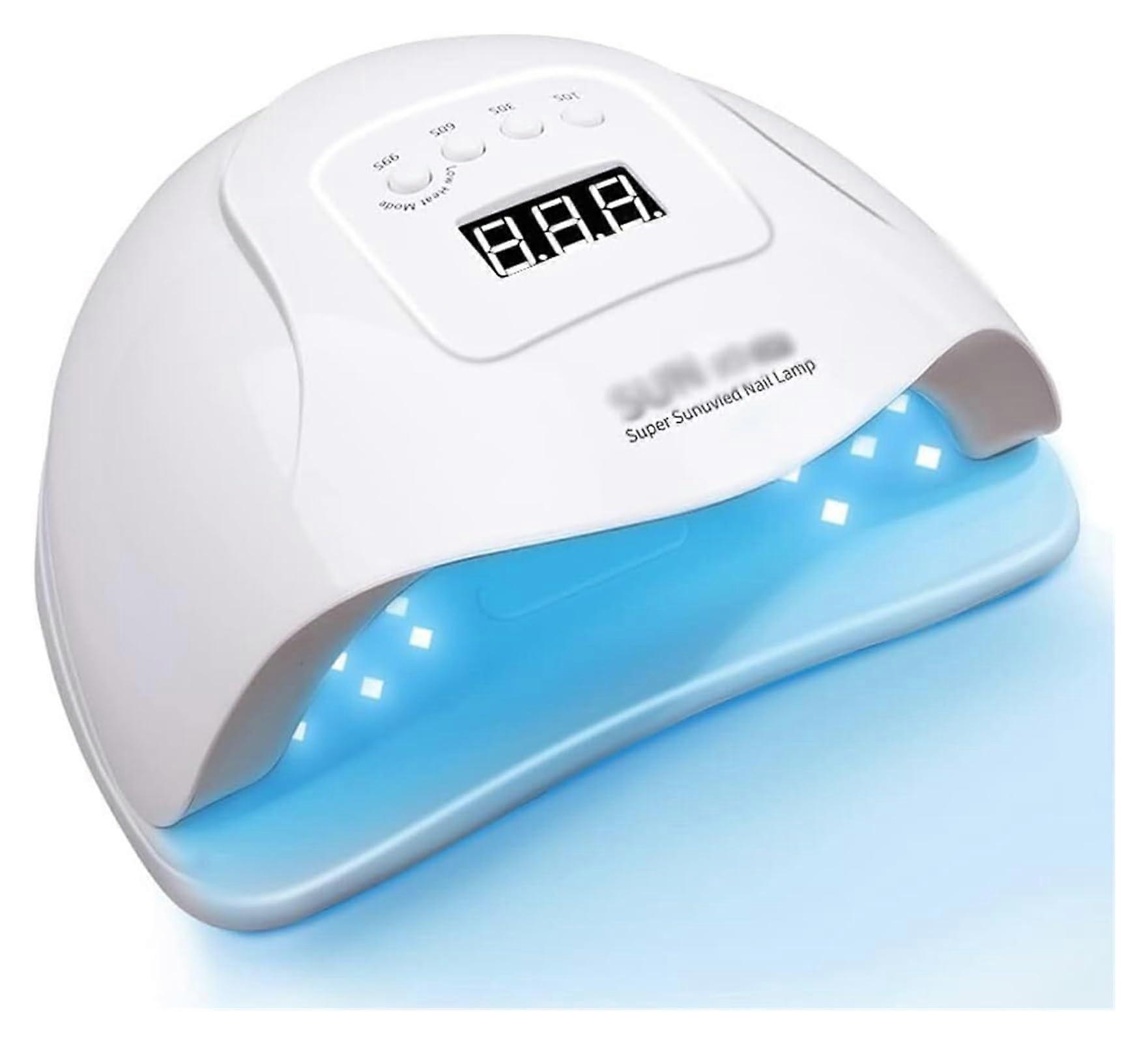 80W UV LED Nail Lamp for Gel Polish, Fast Curing with Smart Sensor and Multiple Timer Modes