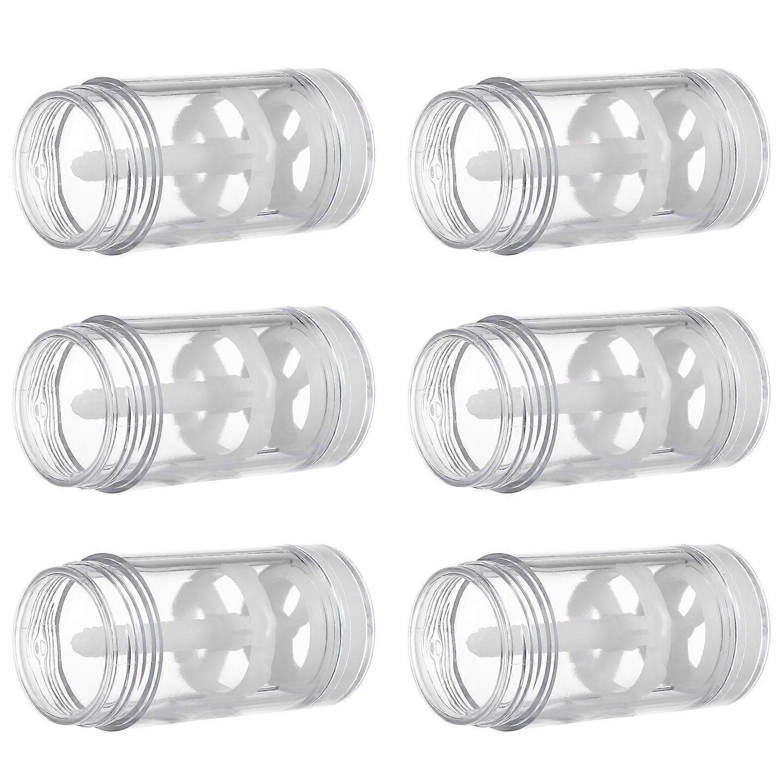 6Pcs 50ml Empty Deodorant Containers Plastic Twist-Up Refillable Storage Bottles
